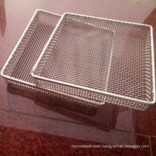 Surgical instrument stainless steel sterilization mesh tray